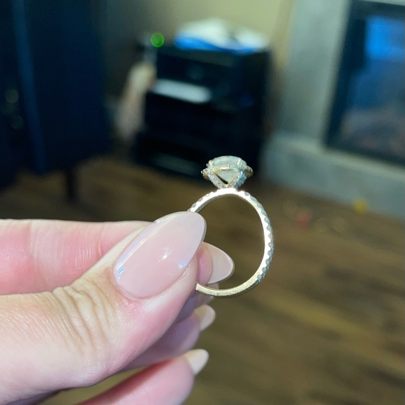 The Tender Riddle Moissanite Engagement Ring Yellow Gold size 8.5 - Picture 14 of 17